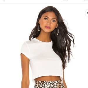 White crop tee. NWT. Currently on Revolve for $68.